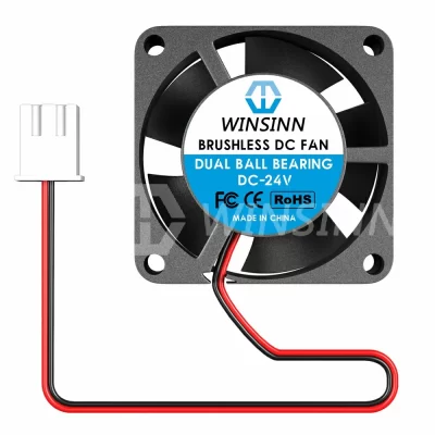 WINSINN 2510 25mm Ventilador DC 5V 12V 24V Hidráulico / Rolamento de Esferas Duplo Refrigeração Sem Escova 25x10mm 2PIN