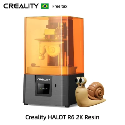 Impressora 3D de resina Creality HALOT R6 2K com toque de 2,8" para crianças e iniciantes Fonte de luz atualizada com impressão de alta precisão