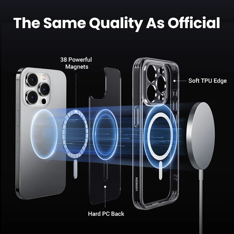 UGREEN Magnetic Case for iPhone 17 16 15 14 13 Pro Max Case Shockproof Cover for iPhone 16 Pro Max Plus 16pro Macsafe TPU Cases - Image 5