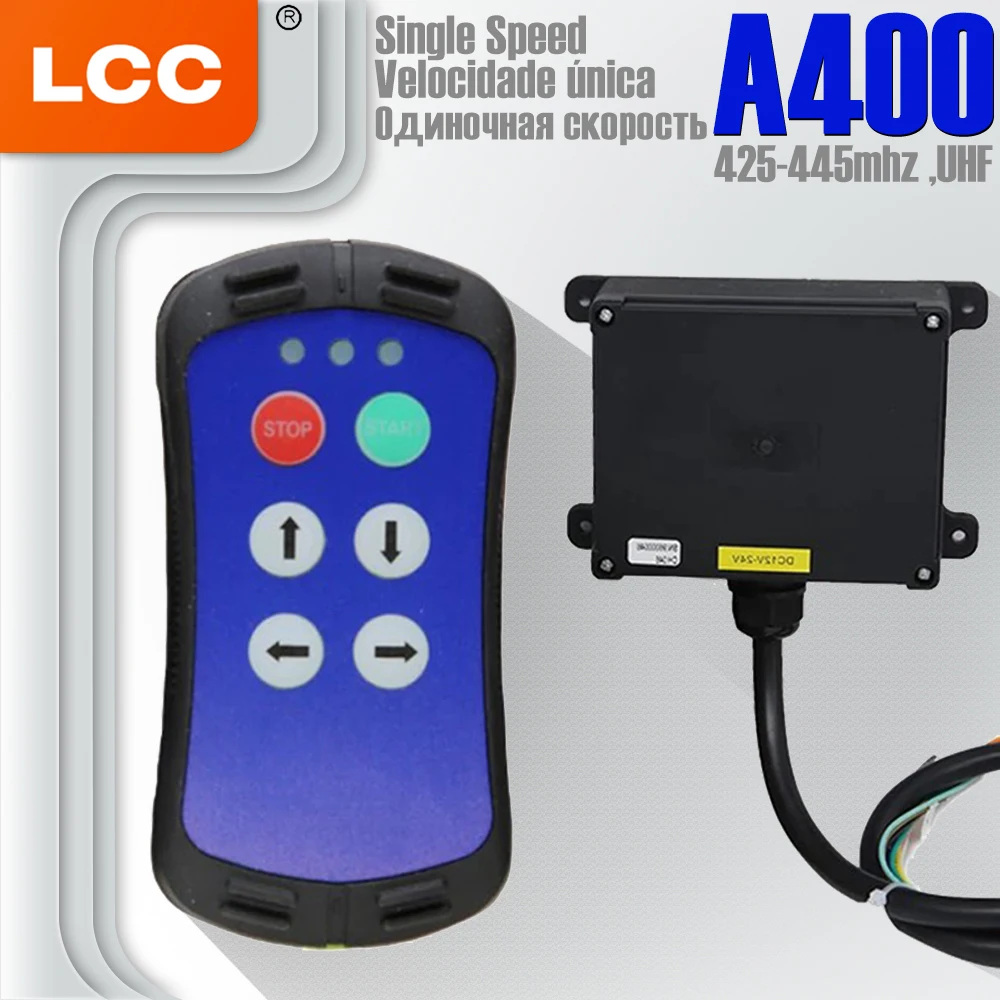Lcc a400 controle remoto sem fio industrial de 4 botões para guindaste aéreo carro bagageira levantamento universal controlador de rádio sem fio - Image 2
