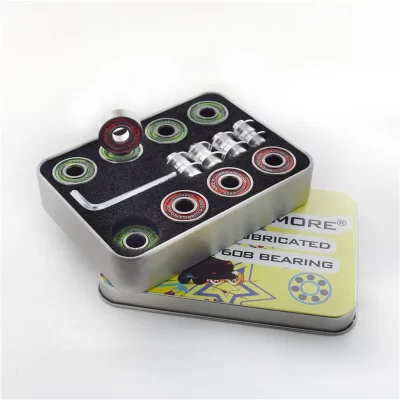 16 peças capas duplas abec-9 skate rolamento 608rs patins inline patins 608 patinação rolamento ferramenta espaçadores como presente