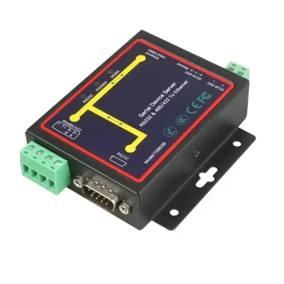 Ethernet industrial RJ45 para RS232 RS485 para DB9 macho Modbus TCP/RTU conversor