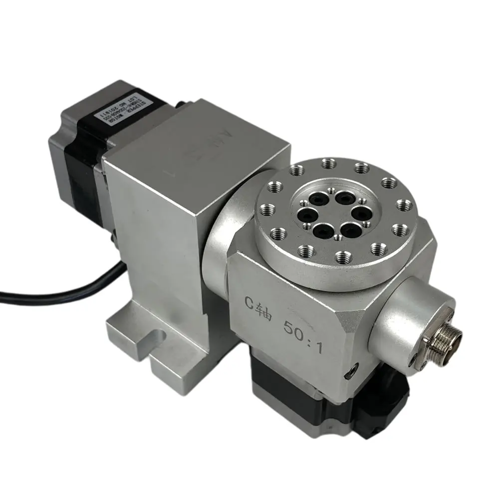CNC Rotary Axis Milling Machine, Harmonic Drive Redutor, dividindo a cabeça, Stepper Motor, NEMA 23, velocidade de redução Ratio 50:1, 4th, 5th, A, B - Image 2