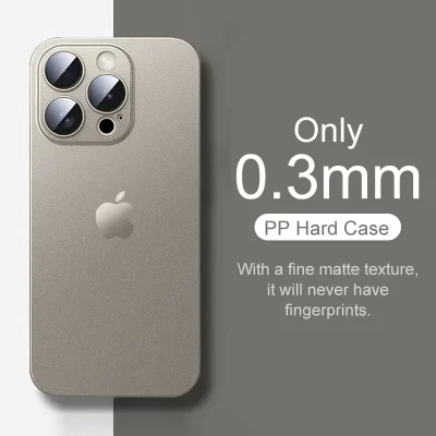 0.3mm Ultra Thin Clear Matte PP Hard Ultra Slim Case For Iphone 17 Air 17PRO 16 15 14 13 12 11 Pro Max Shell Silm Back Case