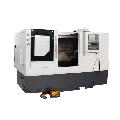 Torno CNC TCK50 Máquina de Usinagem de Metais de Alta Precisão fabricação de Peças Torneadas em metal TCK50 CNC Hine Inced Bed Torno PT50