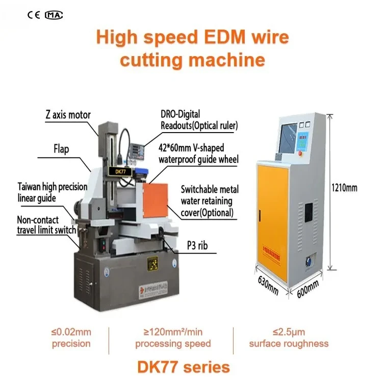 DK7745 Econômico 5 eixos rápido dk77 cnc Máquina Edm de corte de fio para metal - Image 3