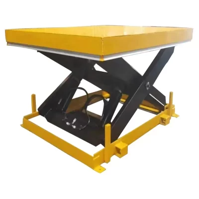 Alta qualidade 4ton tesoura hidráulica elevador doca nivelador elétrico estacionário plataforma de carregamento hidráulico recipiente rampa para empilhadeira