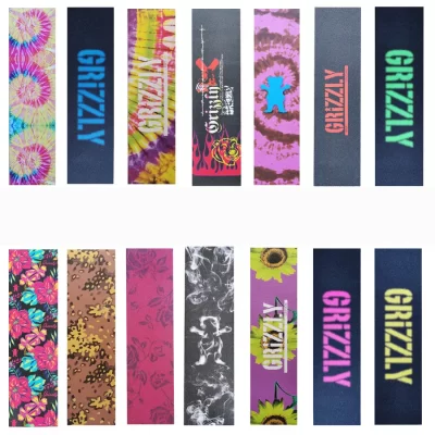Fitas de aderência para deck de skate grizzly 33 * 9 polegadas 33 polegadas OS780 perfurado de boa qualidade