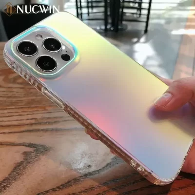 Fashion Matte Aurora Laser Gradient Phone Case For iPhone 17 Pro Max 16 15 14 13 12 Pro Max 16 Plus 17Air 11 Shockproof Cover