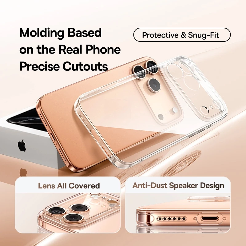 Baseus Clear Case For iPhone 17 Pro Max Soft TPU Case For iPhone 17 Air Anti-drop Ultra Thin Cover For iPhone 16 15 Pro Max Case - Image 2