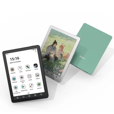 Bigme ereader B6 6 '' leitor de ebook e-ink, Android 14 com Google Play, livro eletrônico de luz frontal de 36 níveis de 300PPI, 4 + 64GB E-Book