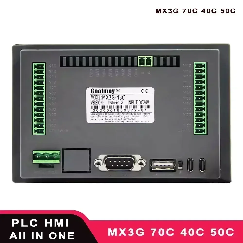 MX3G-70C-48MRT MX3G-50C-32MT MX3G-70C-48MT MX3G-43C-22MRT MX3G-43C-22MT Coolmay MX3G Série PLC HMI Tudo em um