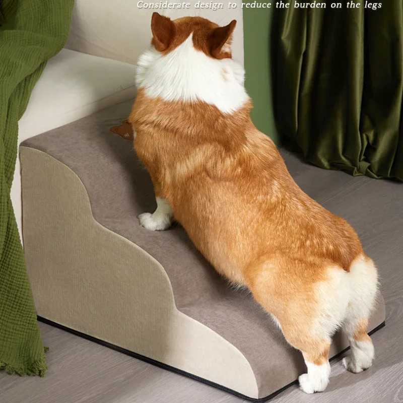 Cão 2/3 passo escada de espuma memória animais de estimação sofá escada antiderrapante removível cama do cão rampa escada petsupplies cães rampa escadas para animais de estimação - Image 5