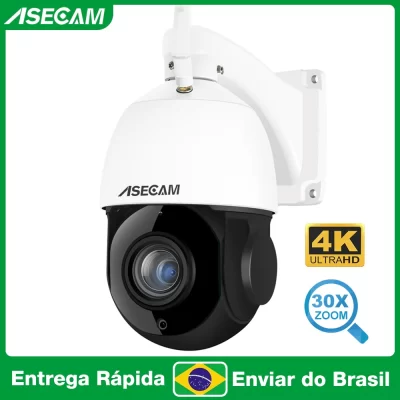 8MP 4K PTZ IP Camera 30x Optical Zoom Wifi Outdoor Human AI Auto Tracking POE Onvif CCTV P2P Audio Surveillance Camera Camhi
