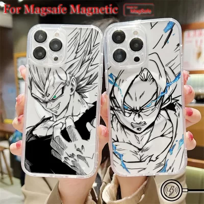 Anime Gokus Magsafe Magnetic Phone Case for Dragons Balls iPhone 16 15 14 13 12 11 8 7 Plus Pro Max X XR XSMax Clear Tpu Cover