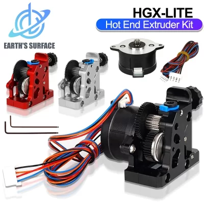 Extrusora de engrenagem dupla HGX-LITE-Extrusora engrenagem de redução de aço duro com motor de alta velocidade para cr10 cr 10s ender 3 v2 peças de impressora 3d