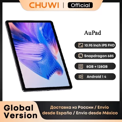 Chuwi aupad tablet snapdragon 685 octa-core 10.95 polegadas tela fhd 8gb ddr4 128gb rom 4g lte gps android 14 tablets pc widevine l1