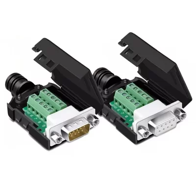 1/3/5 pces db9 rs232 conector D-SUB 9 pinos macho fêmea plug rs485 terminais de fuga 21-24 awg fio conectores sem solda