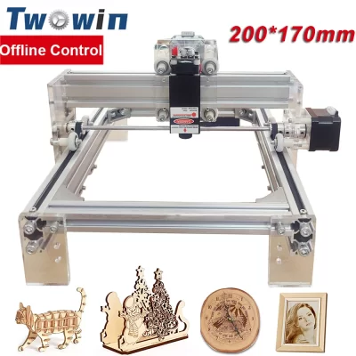 MINI Máquina De Gravura A Laser, CNC Router Gravador, Área De Trabalho 170mm * 200mm, Marca E Impressora De Logotipo