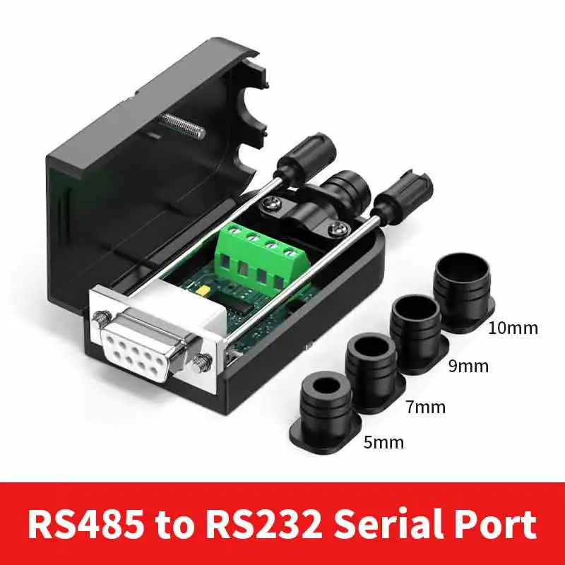 Nenhum fonte de alimentação rs485 para rs232 módulo de protocolo de porta serial conector bidirecional 232 a 485 db9 9in sem módulo de comunicação de soldagem