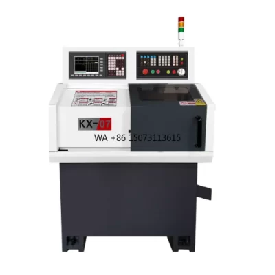Torno de cama inclinada de mandril KX-07 China Kx-07 Controlador de fresadora CNC Máquina de torno CNC para trabalho de metal