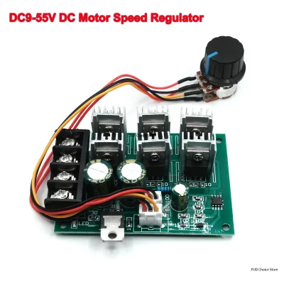 Regulador de velocidade do motor DC9-55V DC 12V 24V 36V 48V Módulo de acionamento de alta potência PWM Controlador de velocidade do motor 40A Regulador de corrente
