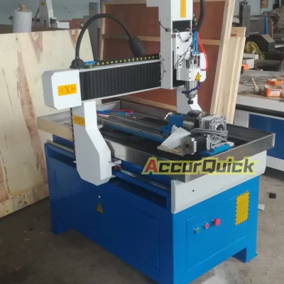 China Fabricação 600*900mm Roteador CNC para madeira, metal, acrílico, PVC, ABS, MDF com acessório rotativo