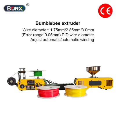 Extrusora de mesa ht400 para filamento de impressão 3d, enrolamento automático de controle de diâmetro de fio para extrusora 1.75mm 3mm de velocidade ajustável