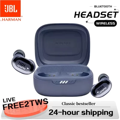 Original JBL Live Free 2 Tws True Wireless Bluetooth Earbuds Active Noise Cancelling Headset IPX5 Waterproof Earphone With Mic