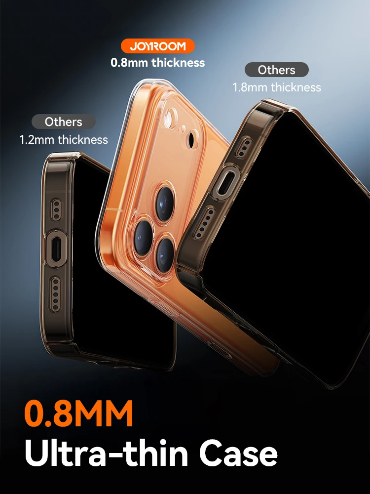 Joyroom Case For iPhone 17 Pro Max Case Crystal Transparent No Yellowing Lens Protection Cover For iPhone 16 15 Pro Max Case - Image 4