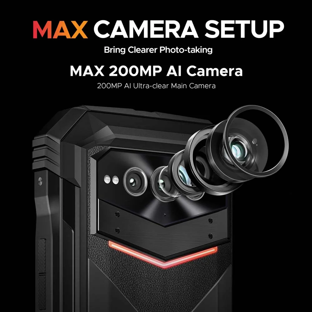 Global Version DOOGEE V Max Plus 5G Rugged Phone 6.58" 36GB(16+20) 512GB 200MP AI Camera 22000mAh Lighting Effect NFC 5G Phone - Image 2