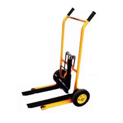 Empilhadeira hidráulica para caminhão, empilhadeira manual pequena, alça dobrável, roda universal