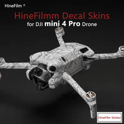 Hinefilm for Mini 4 Pro Drone Decal Skin for DJI Mini4 Pro Protector Cover Film Sticker Anti Scratch Court Wraps Cover