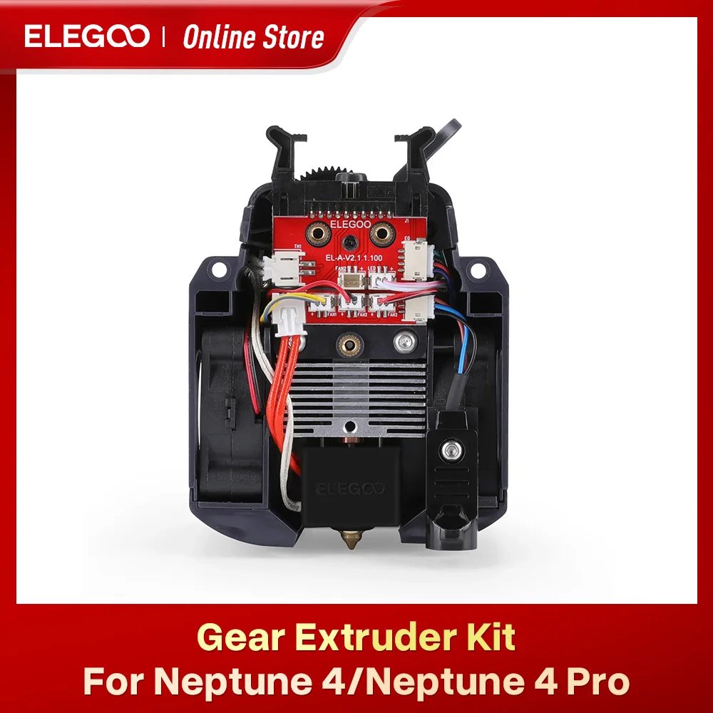 ELEGOO FDM Extrusora de impressora 3D Kit extrusora direta de engrenagem dupla para impressora 3D Neptune 4 NEPTUNE 4 PRO FDM