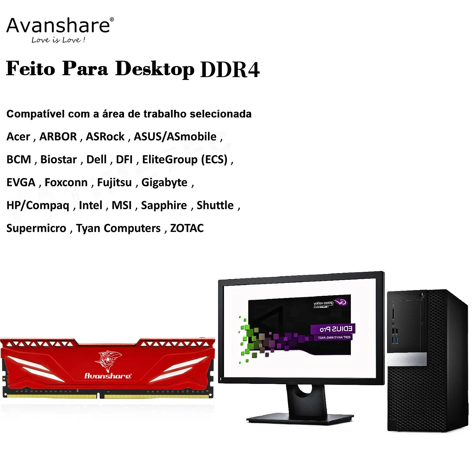 Avanshare Ram Memories DDR4 DDR3 16GB 8GB 4GB 2GB 1333 1600 2400 2666 3200MHz Desktop PC UDIMM For All Motherboards - Image 3