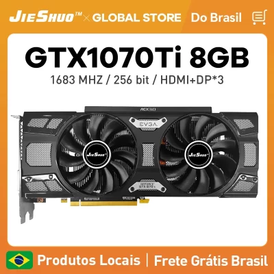 JIESHUO NVIDIA GeForce gtx 1070ti 8g，GTX 1070 8GB 2048SP video graphics card GDDR5 256bit GPU for computer desktop games office