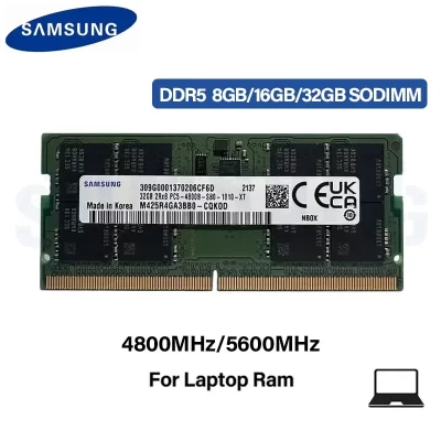 Samsung Notebook DDR5 RAM 8GB 16GB 32GB 4800MHz 5600MHz SODIMM 288pin for Laptop Computer Dell Lenovo Asus HP Memory Stick