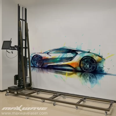 Impressoras de parede 3d 5d vertical, 4 metros, à base de água, tinta, mural de parede, tela sensível ao toque, pc, construção direta à máquina de pintura de parede