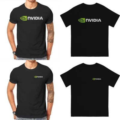 Men Nvidia Printing graphic t shirts Men's polyester long sleeved T-shirt breathable Men's clothing Tops inner outfit