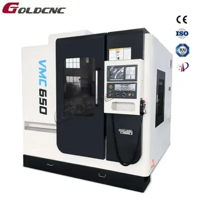 GOLDCNC 5 eixos Cnc Mill Metal Milg Hine Vmc 650 Pequeno centro vertical fabricado na China