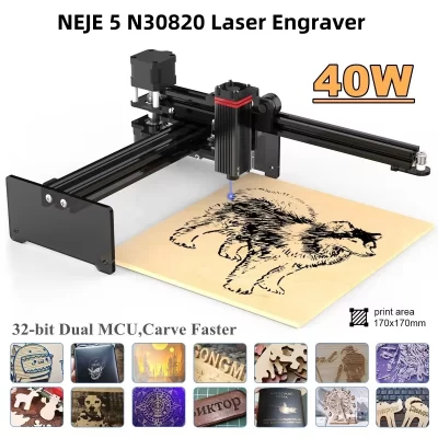 Neje 5 40w portátil cnc gravador a laser bluetooth roteador desktop gravura em madeira corte diy ferramenta lightburn