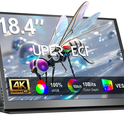 UPERFECT 18.4" 4K Portable Monitor w/VESA 3840x2160 UHD 100% sRGB HDR FreeSync Ultra-Slim Travel Screen For PS5/4 Desktop Laptop