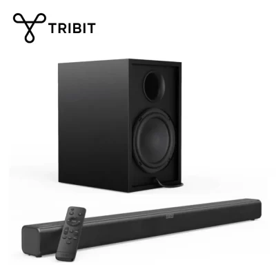 Tribit Soundbar Speaker S1 with Wired Subwoofer for Deep Bass(200W),2.1 Channel TV Home Theatre,EQ Mode, AUX,HDMI,Blutooth Input