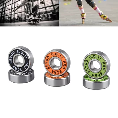 8 peças de rolamentos de alta velocidade ILQ-11 - baixo ruído, aço de tungstênio, adequado para skates, longboards, patins e patins de gelo