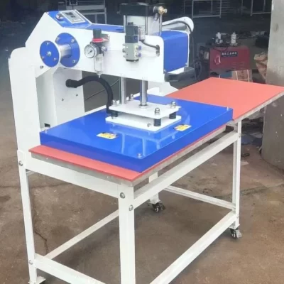 Venda quente inteligente tamanho grande pneumático duplo mesa de trabalho máquina transferência de imprensa de calor máquina de imprensa de calor
