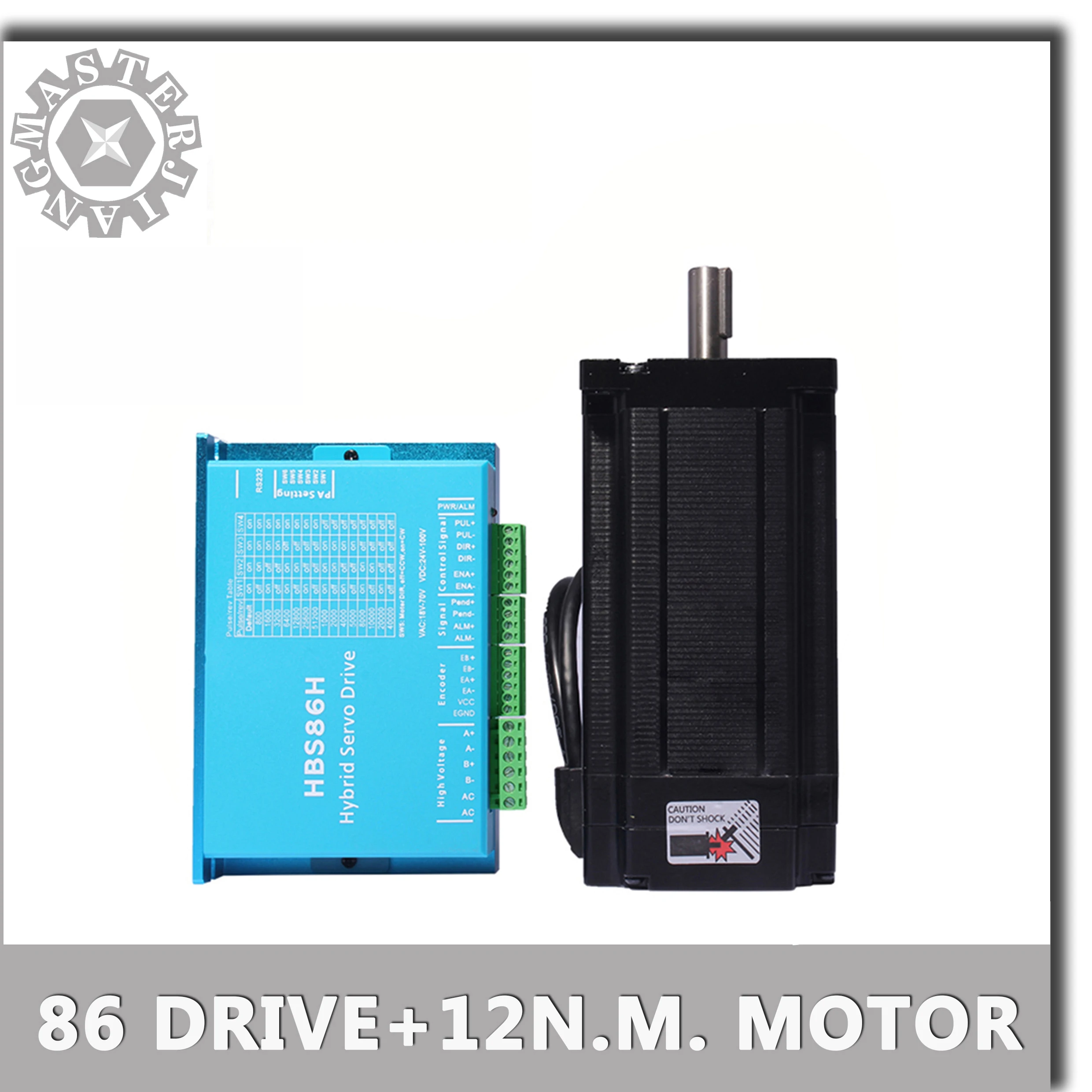 Movimentação deslizante do elevado desempenho do servo motor 86HSE12N + HBS86H do motorista do motor deslizante do Nema 34 12NM movimentação deslizante do elevado desempenho da etapa do circuito fechado/DL86.