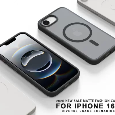 Luxury Matte 16E Magnetic Phone Case For iPhone 14 16 15 Plus 11 12 13 16E 14 15 Pro Max Magsafe Shockproof Protector Hard Cover