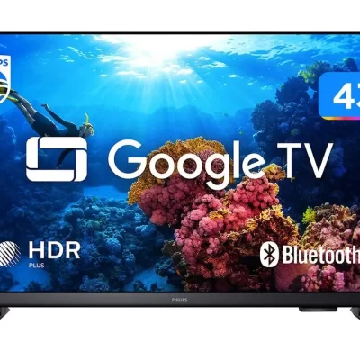 Smart TV 43 Philips Full HD DLED 43PFG6918/78 60Hz Google TV Quad Core Google Assistant 3 HDM