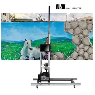 Máquina de impressão de parede ai 4k, limpeza automática, 3d, portátil, vertical, uv, decoração interna e externa, pintura, vidro, madeira de limão, pvc
