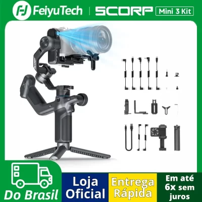 FeiyuTech SCORP Mini-3 Kit All-in-One Gimbal with Built-in AI Smart Tracking 2.0kg load, for Mirrorless Action Camera Smartphone